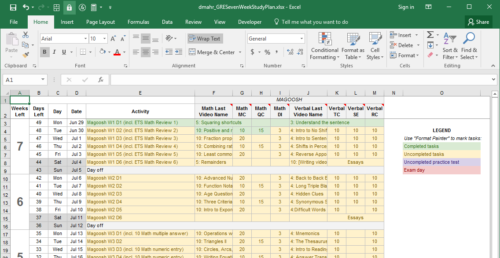gre study plan